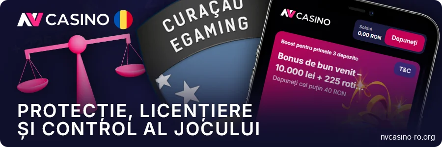 Jocul responsabil în aplicația NV Casino – despre licența cazinoului
