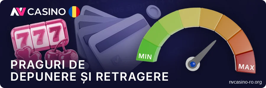 Limite la NV Casino pentru plățile din România
