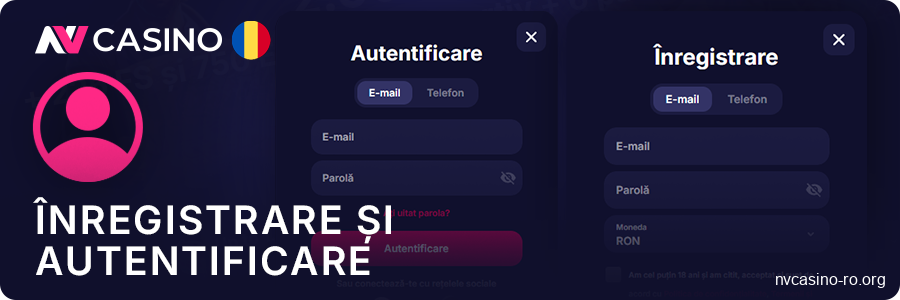 Ghid pentru înregistrare și autentificare la NV Casino